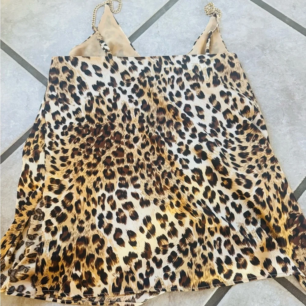 Cupcakes and Cashmere Leopard Print Chain Strap Cami Top - Picture 5 of 5